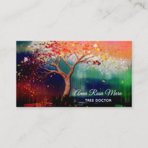 *~* Fantasy Tree Ethereal QR AP82 Business Card Visitenkarte