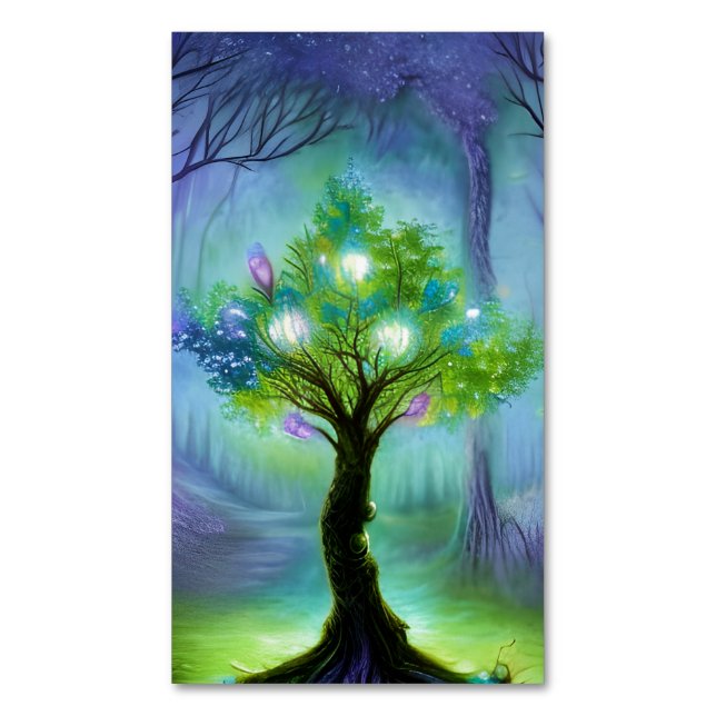 Fantasy Tree Magnetische Visitenkarte (Vorderseite Vertikal)