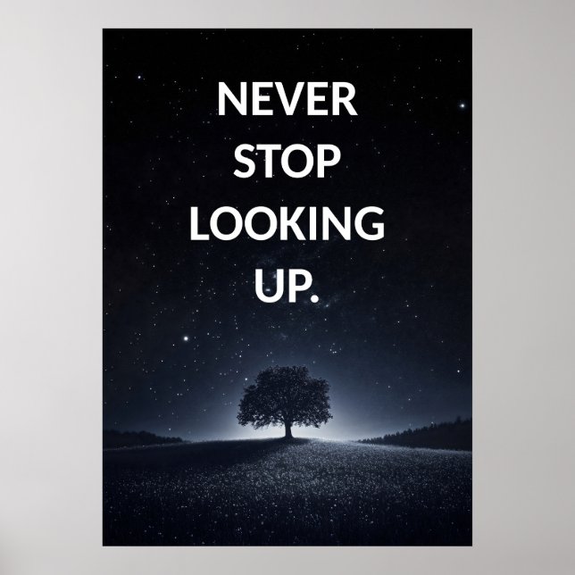 Fantasy Tree Motivierend Positives Poster (Vorne)