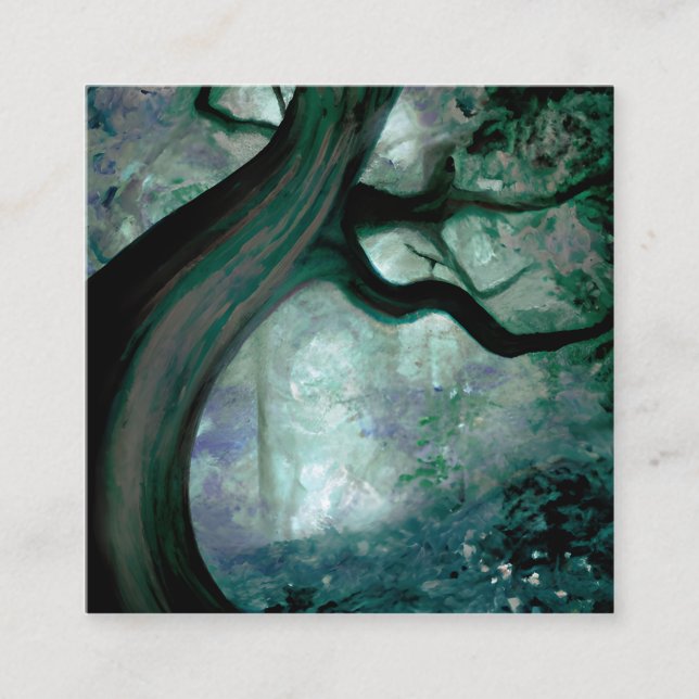 Fantasy Tree Quadratische Visitenkarte (Vorderseite)