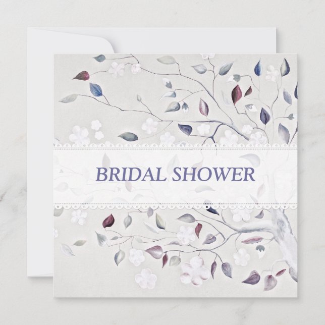 Fantasy Tree Wedding Brautparty Einladung (Vorderseite)