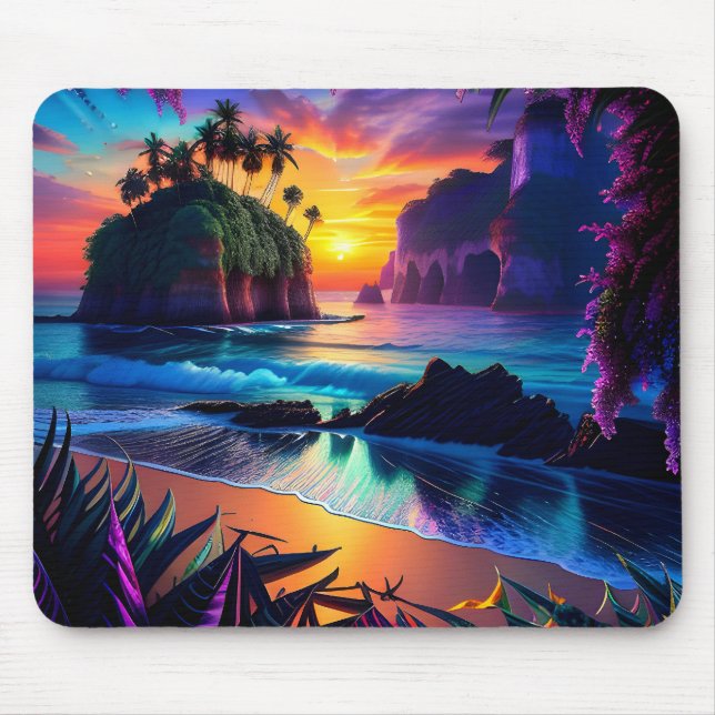Fantasy Tropical Beach Three Mousepad (Vorne)
