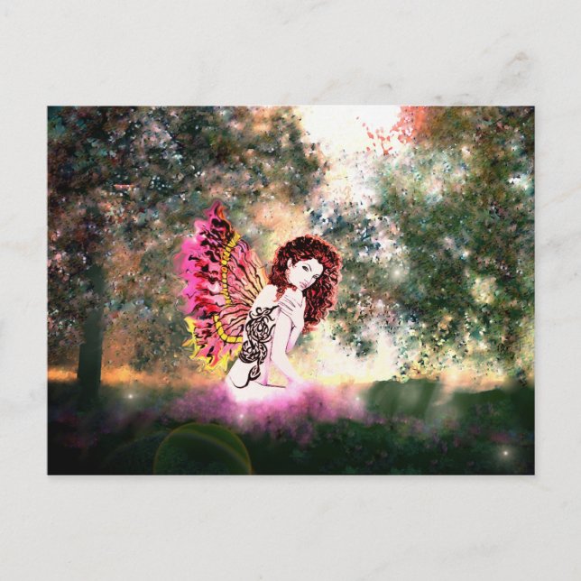 Fantasy Twilight Fairy Magische Postkarte (Vorderseite)