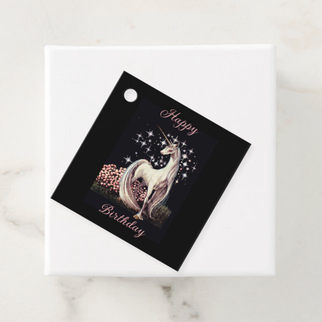 Fantasy Unicorn Geburtstag Geschenkanhänger (Beispiel)