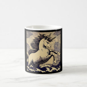Fantasy Unicorn - Holzschnitt 1 Kaffeetasse