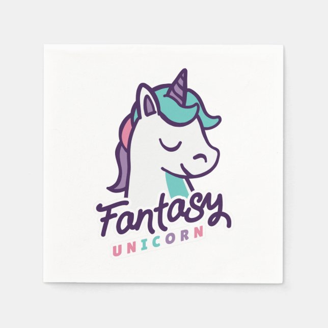 Fantasy Unicorn Serviette (Vorderseite)