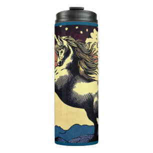 Fantasy Unicorn - Woodcut 4 Thermal Tumbler Thermosbecher