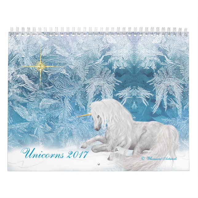Fantasy Unicorns and Pegasus on Ice 2017 Calendar Kalender (Titelbild)