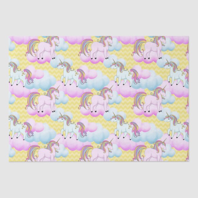 Fantasy unicorpattern Mädchen Party Gewebe Seidenpapier (Vorderseite)
