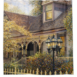 Fantasy Victorian Gingerbread House Shower Curtain Duschvorhang