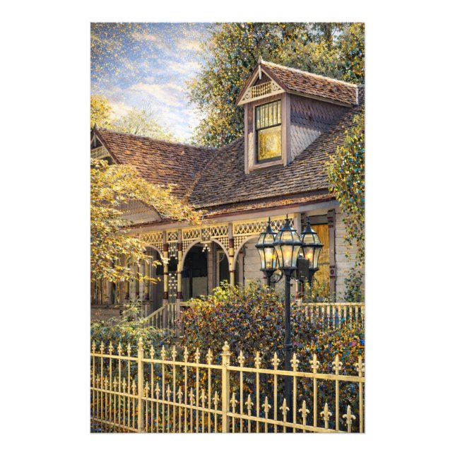 Fantasy-Victorian-Lebkuchenhaus I Fotodruck (Vorne)