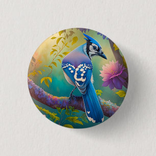 Fantasy-Vögel Blauhäher Button