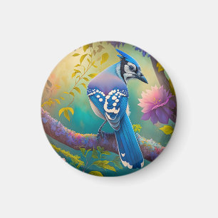 Fantasy-Vögel Blauhäher Magnet
