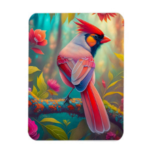 Fantasy-Vögel männlicher Kardinal Magnet