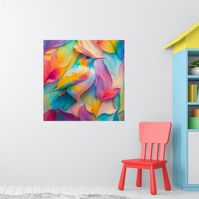 Fantasy-Vögel Seiden-Vogel Poster (Kinderzimmer 1)