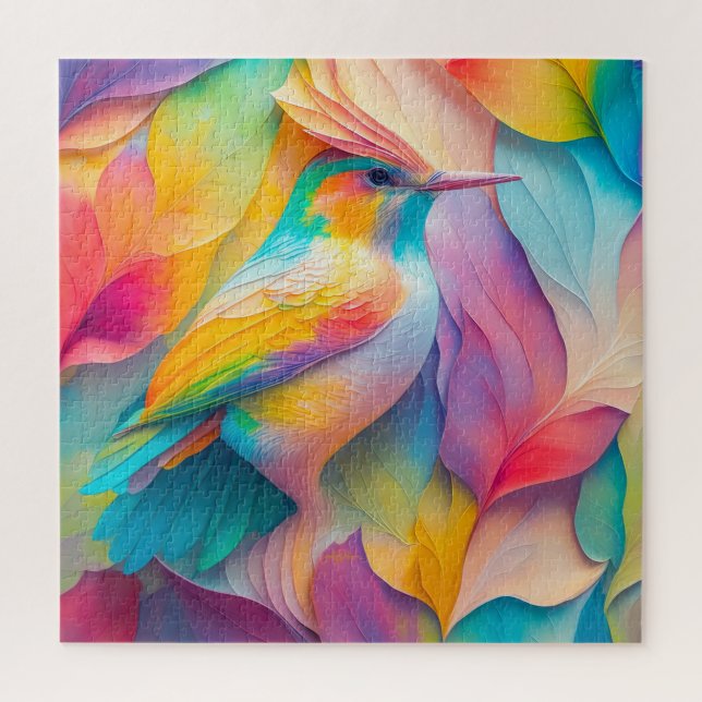 Fantasy-Vögel Seiden-Vogel Puzzle (Vertikal)