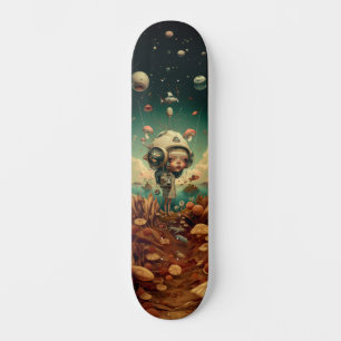 Fantasy-Wandkunst-Skateboard. Skateboard