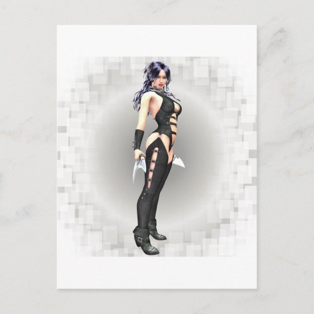 Fantasy Warrior 02 Postkarte (Vorderseite)