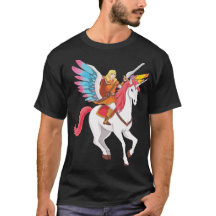 Fantasy Warrior on Unicorn T - Shirt