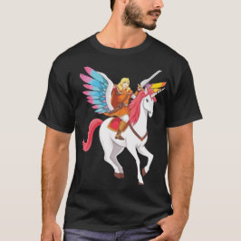 Fantasy Warrior on Unicorn T - Shirt