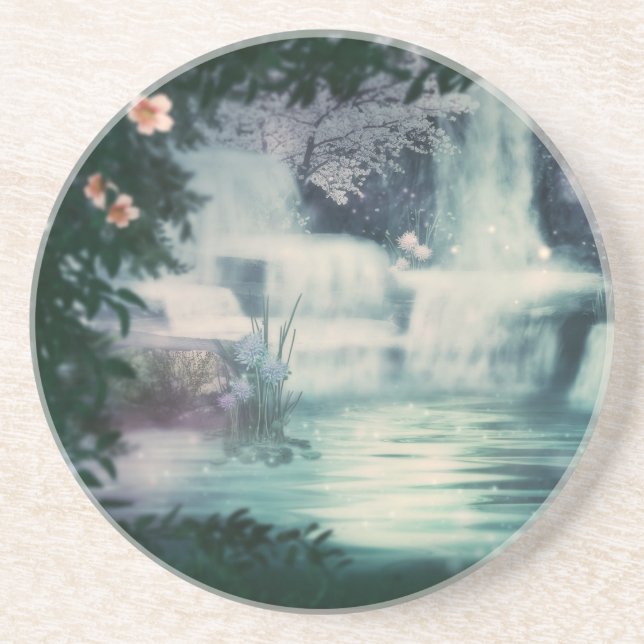 Fantasy Waterfall Cascade Getränkeuntersetzer (Vorne)