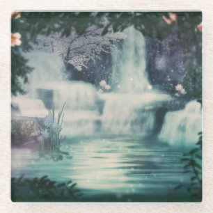 Fantasy Waterfall Cascade Glasuntersetzer