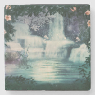 Fantasy Waterfall Cascade Steinuntersetzer
