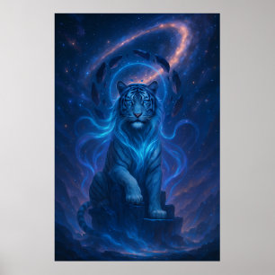 Fantasy Weißer Tiger – Mystic Aura Serie Poster