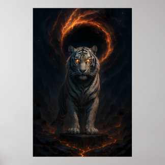 Fantasy Weißer Tiger – Mystic Aura Serie Poster