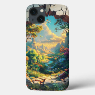 Fantasy-Welt durch ein gesprungenes Wand-Design Case-Mate iPhone Hülle