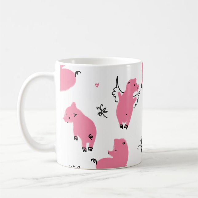 Fantasy: Whimsical Seamless Design. Kaffeetasse (Links)