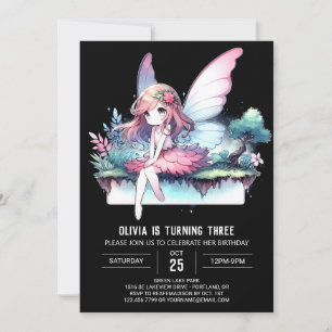 Fantasy Whimsy Fairy Birthday Einladung