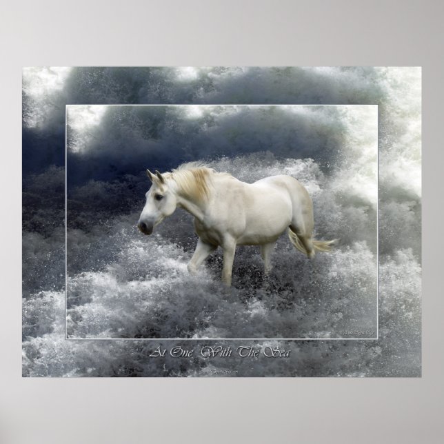 Fantasy White Horst & Ocean Surf Poster (Vorne)