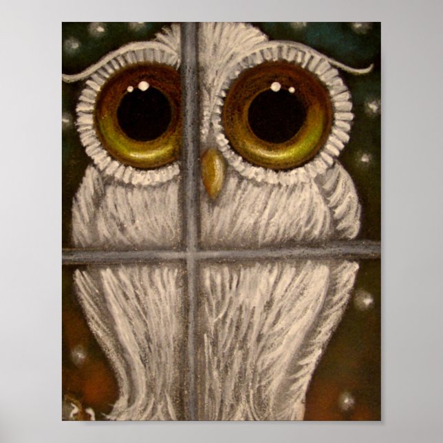 FANTASY WHITE SNOWL OWL Poster (Vorne)