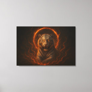 Fantasy White Tiger – Mystic Aura Serie ManJian Leinwanddruck