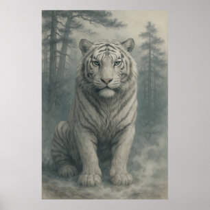 Fantasy White Tiger – Mystic Aura Serie ManJian Poster