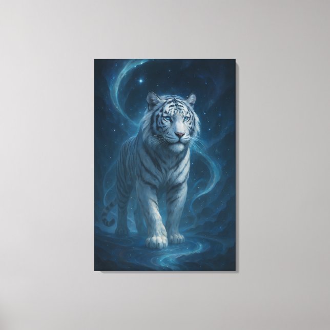 Fantasy White Tiger – Mystic Aura Series | ManJian Leinwanddruck (Vorderseite)