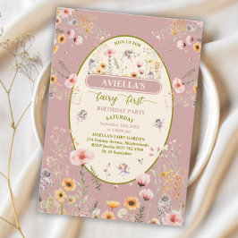 Fantasy Wildblume Fee erste Einladung