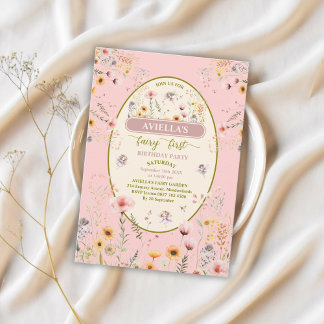 Fantasy Wildblume Fee erste Einladung