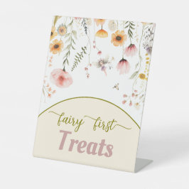 Fantasy Wildblume Fee erste Pedestal Zeichen Sockelschild