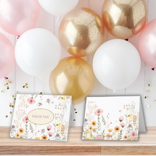 Fantasy Wildblume Fee zuerst Dankeskarte