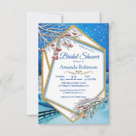 Fantasy Winter Brautparty RSVP Karte