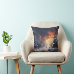 Fantasy Winter Landschaft Kissen
