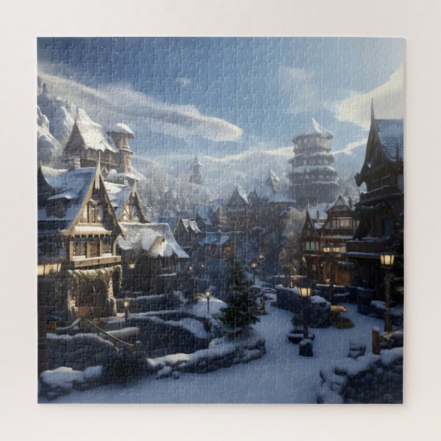 Fantasy Winter Town Puzzle (Vertikal)