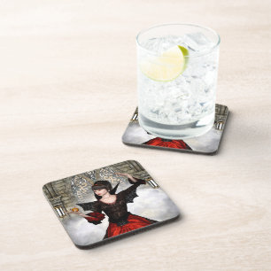 Fantasy Witch - Mittelalterliches Schloss Hallowee Getränkeuntersetzer