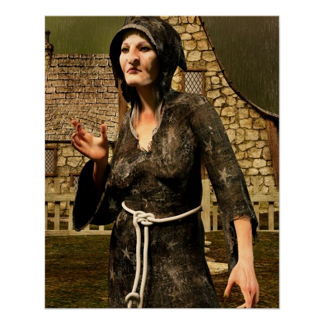 Fantasy Witz - Mittelalterliches Dorfnächtchen Hal Poster (Vorderseite)
