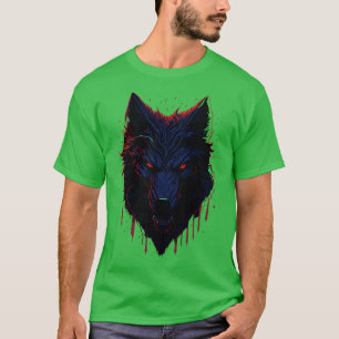 Fantasy-Wolf-Illustration 3D-Vektor-Art in Pastell T-Shirt