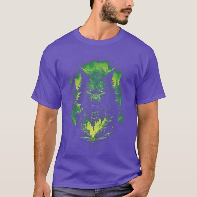 Fantasy-Wolf-Werwolf-Horror-Schwert-Übernatürlich  T-Shirt (Vorderseite)