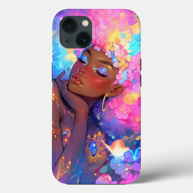 Fantasy Woman African American Art Case-Mate iPhone Hülle (Rückseite)