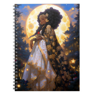 Fantasy Woman African American Art Notizblock